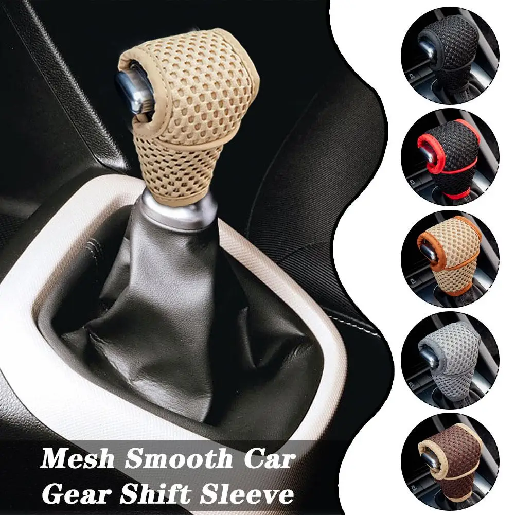 

Mesh Car Gear Shift Knob Head Sleeve Breathable Comfortable Handle Car Styling Interior Accessories Sleeve Handbrake J3Q9