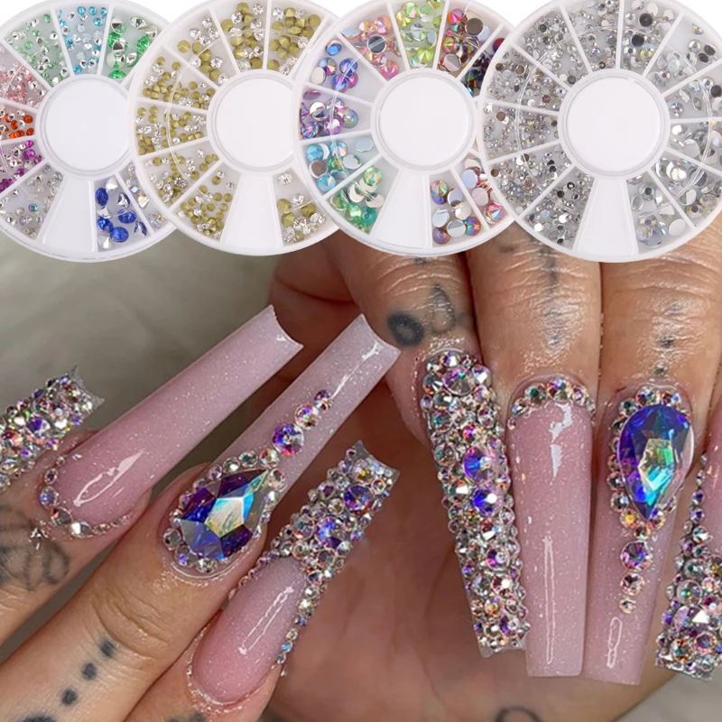 Borchie Strass QUARKZMAN 80pz - 6mm Oro/Bianco Per Fai Da Te Su Abbigliamento E Accessori