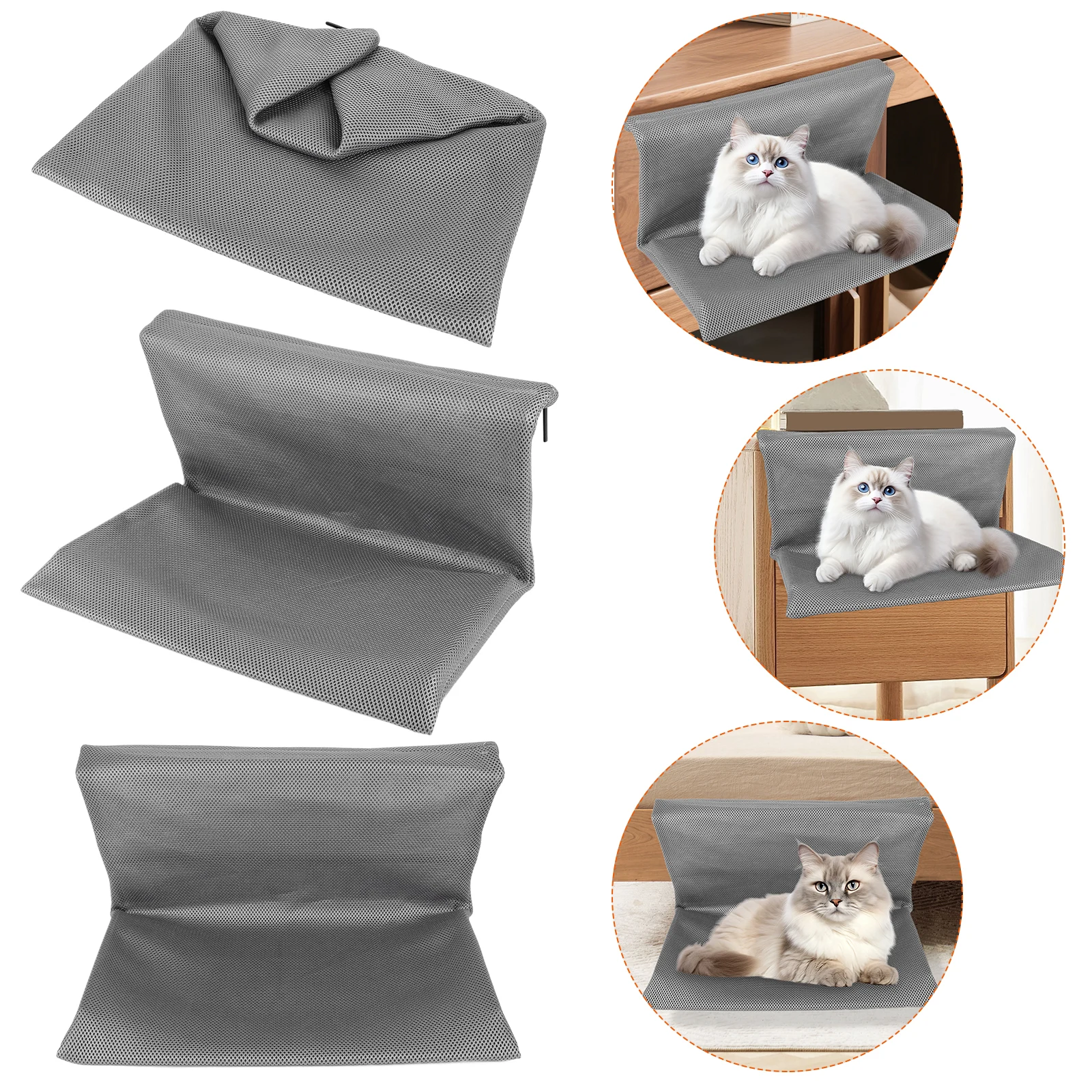 Mesh Stainless Steel L Shaped Hammock Cat Bed