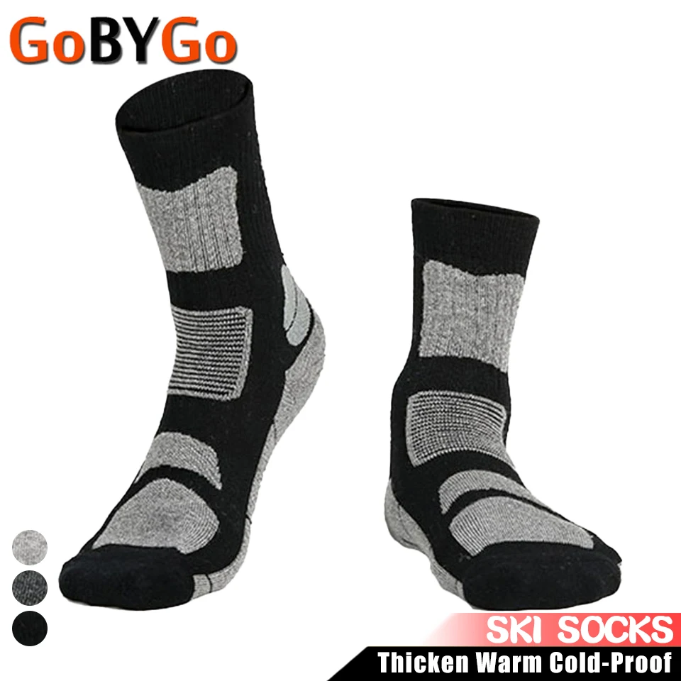 

Winter Ski Socks Thickened Towel Bottom Warm Cold-Proof Mountaineering Hiking Running Climbing Outdoor Sports Wool Socks Unisex