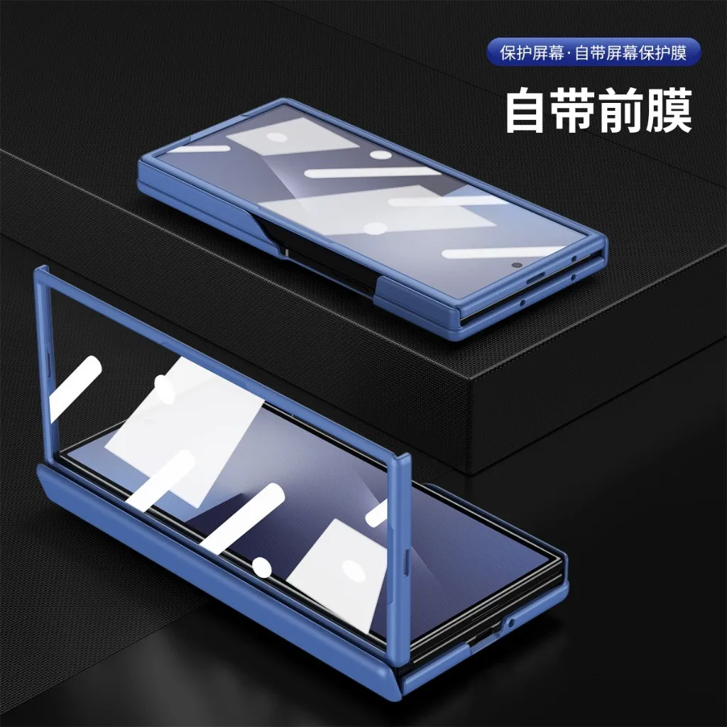 Deluxe TriFold Phone Case with Tempered Glass & Stylus Holder