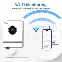 Anern 8.2KW 10.2KW Off Grid อินเวอร์เตอร์บนตาราง 230V Pure Sine Wave อินเวอร์เตอร์พลังงานแสงอาทิตย์ 48v Hybrid Dual Mppt 160A Solar Charger 3