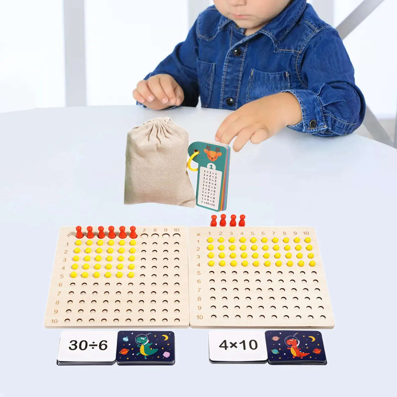 

Montessori Multiplication and Division Board Classroom Mathematics Teaching Aids Bead Math Material for Girls Boys Kids Children