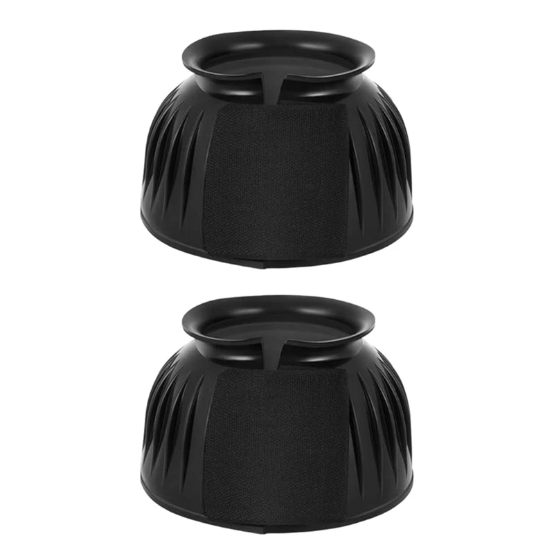 2Pcs Rubber Bell Boots Overreach Horse Boots Soft Equine Protective Gear Accessories Fortraining Equipment M