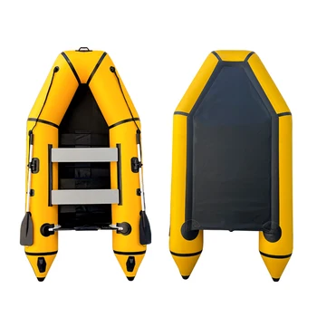 9ft 2.8m Inflatable Boat Thickened Fishing Boat Hard Bottom Assault Kayak Rowing Canoe Sailboat Dinghy Water Sports 1