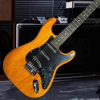 Classic Vintage Orange Electric Guitar 22 Frets Rosewood Fingerboard Free Shipping Suitable Rich and Mellow Tone