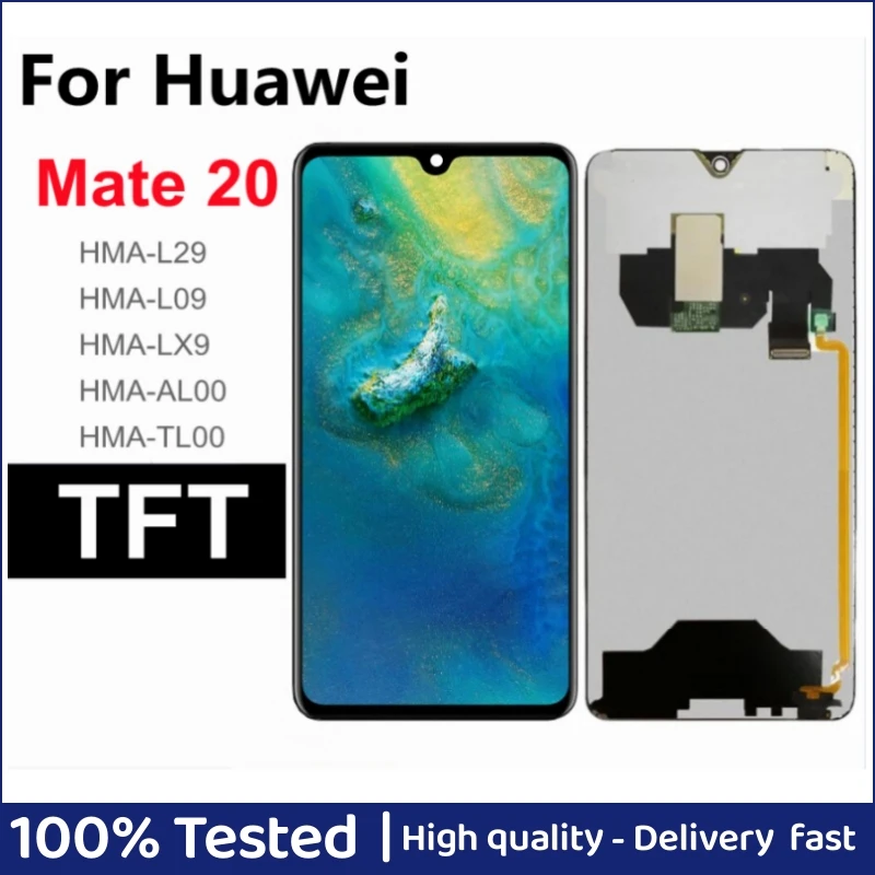 

6.53" TFT For Huawei Mate20 Mate 20 HMA-L29 Display Screen Touch Digitizer Assembly For Huawei Mate 20 LCD Screen