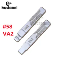 5PCS Lishi VA2 #58 새겨진 라인 키 블레이드 스케일 깎기 치아 절단 키 빈 클리퍼 키 블레이드 푸조 307 408 시트로엥