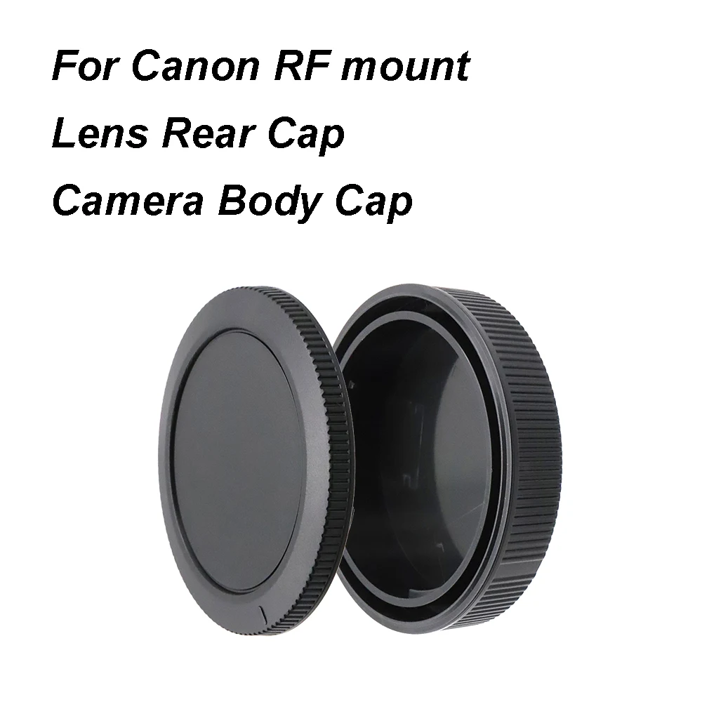 ForCanonRFmountLensRearCapCameraBodyCapCapSetPlasticBlack