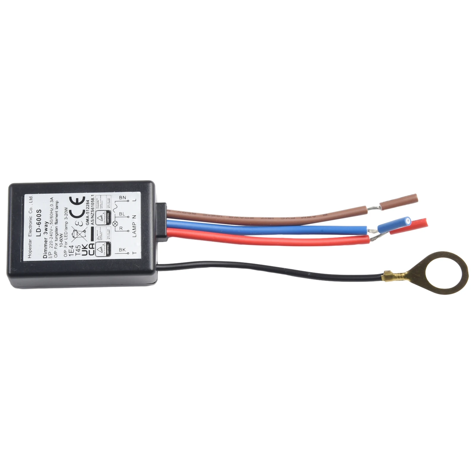 

LD 600S EU 3 Way Touch Dimming Switch 0 3A/0 8A Rated Current Black Color PVC+Copper Material TUV/EMC/CE/SAA Approved