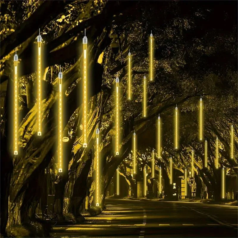 Description Picture 3 of itemChristmas Decor 32/24/16/8Tube LED Meteor Shower Fairy String Garland Curtain Lights Outdoor Wedding Street Garden Decor Navidad