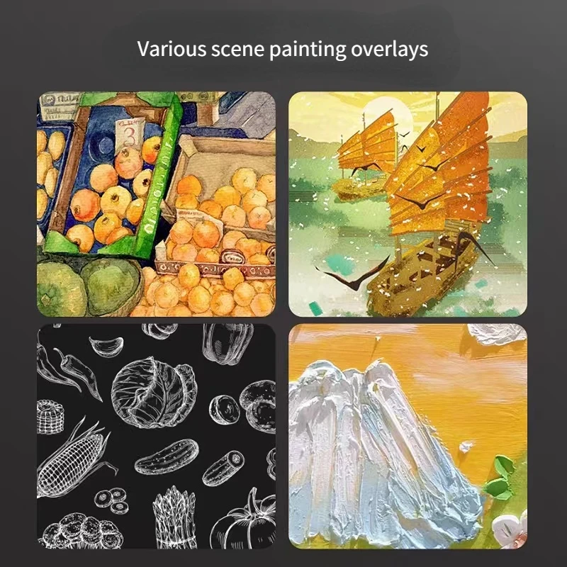 흰색 유성 고광택 펜, 어린이 미술 학생, 손으로 그린 후크 라인, 애니메이션, 불투명 아크릴 마커펜