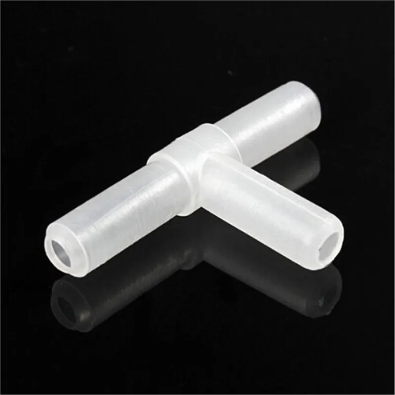 10/ 20PCS 4mm Plastic Tee's "T" 3-Way Aquarium Air Pump Line Tubing Joints Connectors For Fish Tank Acuarios