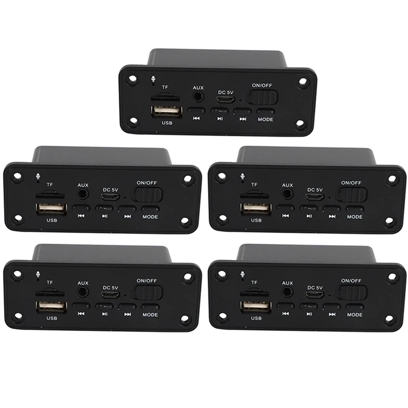 

5-кратный MP3-плеер с функцией Hands-Free, Плата декодера 2X3 Вт, усилитель постоянного тока 5 В, MP3 WMA, беспроводной Bluetooth 5,0, Плата декодера, аудиомодуль