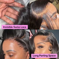 Tuneful-Perruque Bob Lace Front Body Wave Péruvienne Naturelle, Cheveux Humains, Documents Naturels 4