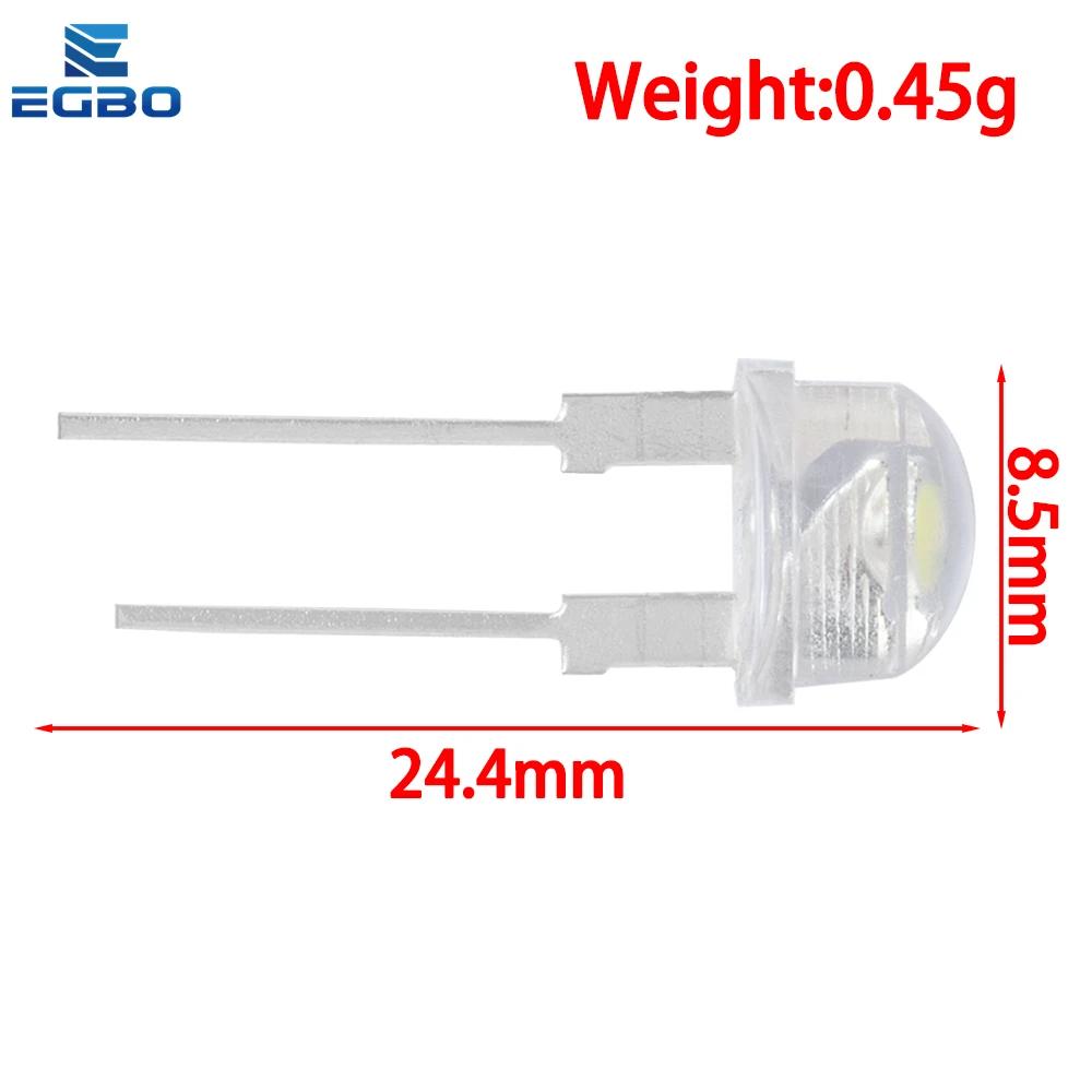 WENWENLEE 20 Pz 100 Pz LED 8mm Cappello Di Paglia Lampada Perline