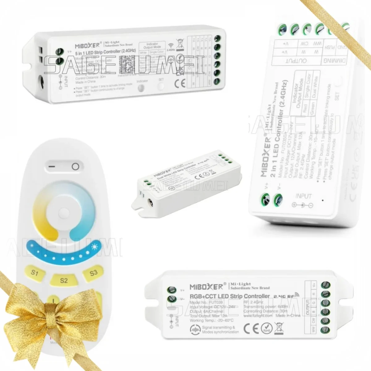 ตัวควบคุมไฟ LED 2.4G รุ่น Miboxer FUT035 FUT036 FUT037 FUT038 FUT039 สำหรับไฟแถบ LED แบบ Single Color, CCT, RGB, RGBW, RGB+CCT, Cob Strip และ Tape Light 1