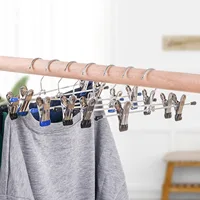 1 Pcs Anti-Slip Stainless Steel Trouser Hangers Coat Hangers Skirt Clip Garment Clothes Hanger Trousers Adjustable Rack Clip 2