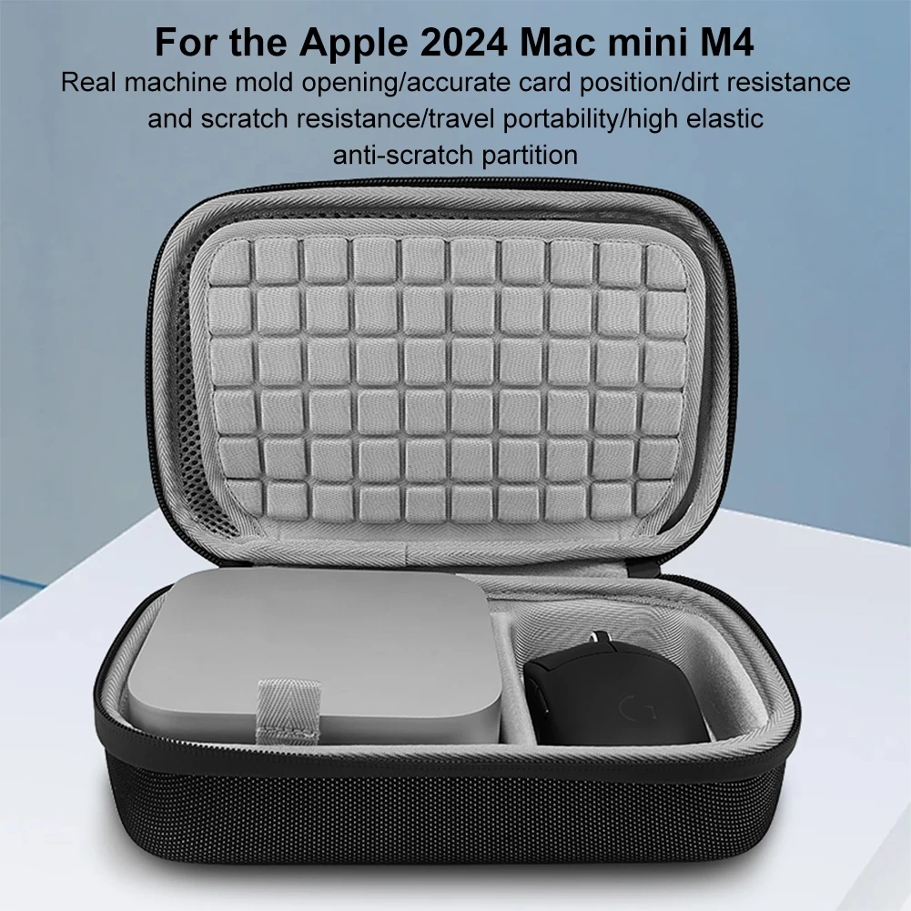 EVA Storage Bag Dustproof Organizer Case for Apple 2024  Mini M4 Mouse and Cable