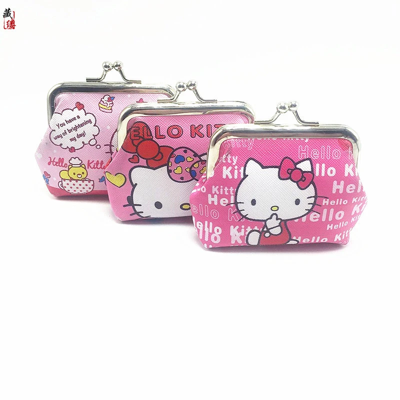 de dibujos de Hello Kitty, Sanrio, cartera pequeña creativa, al por mayor, My Melody, monedero para niñas, monedero Kawaii, monederos para niños|Monederos| - AliExpress