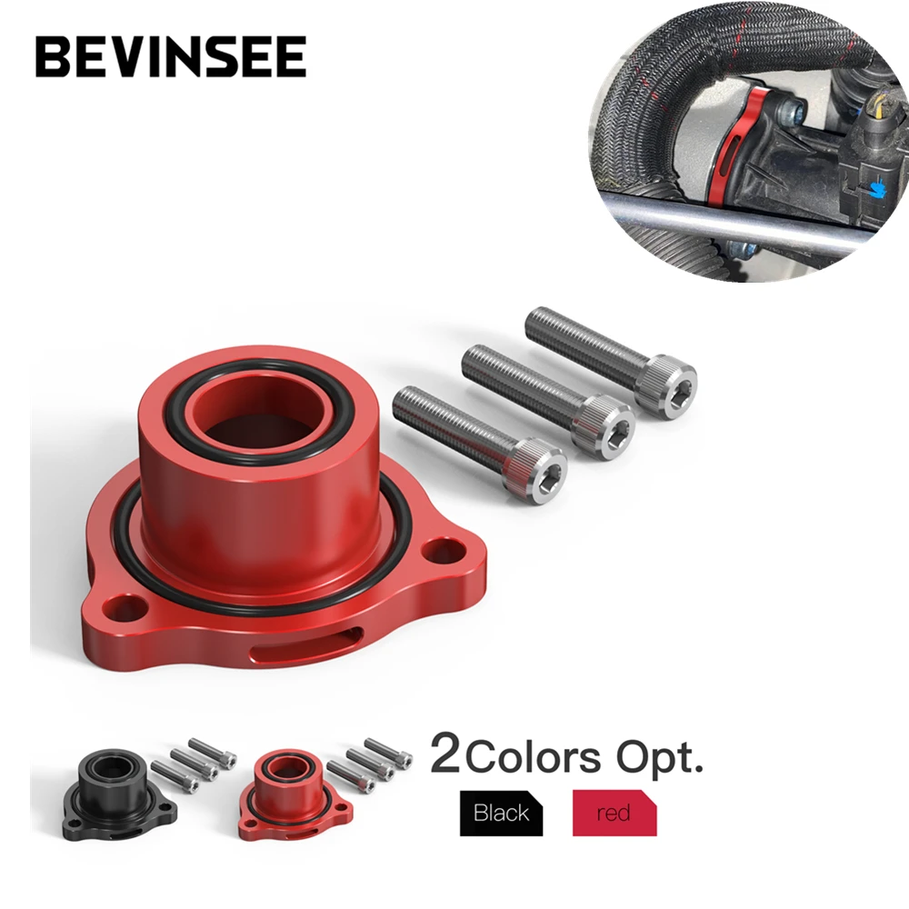 BEVINSEE Atmospheric Blow-off Valve Spacer Adapter for Audi A3 8V A4 B9 TT S3 RS3 for VW GTI Golf Mk7 Mk7.5 Jetta turbo blow valve battery adapter turbo oil adapter kit