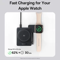 Baseus 3 in 1 Magnetic Wireless Charger Qi2.2 25W Fast Charging For iPhone 17 16 15 14 Apple Watch Earbuds AirPods Pro iWatch - Image 5