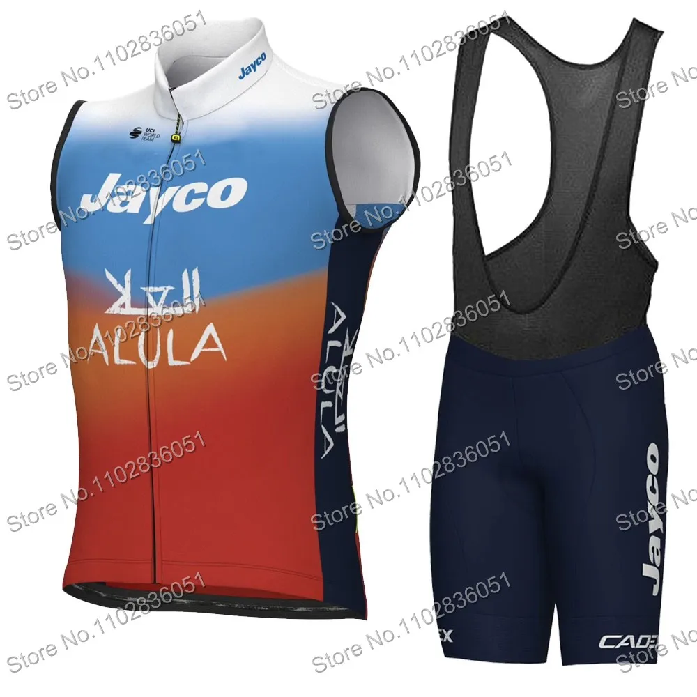 Jayco Alula 호주 사이클링 조끼 세트, 남성용 사이클링 저지, 민소매 키트, 여름 도로 자전거 세트, MTB 시클리스모 의류, 2024