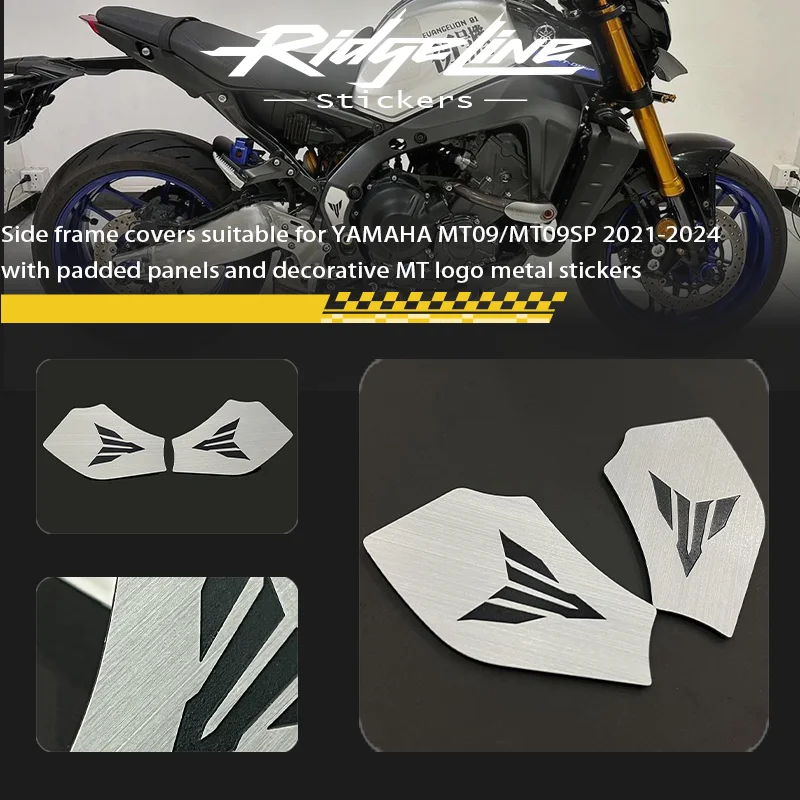 ABS Plastic Motorfiets Accessoires Zijpaneel Cover Bescherming Decoratieve Covers Voor MT09 MT-09 2021 2022 (Zwart blauw grijs