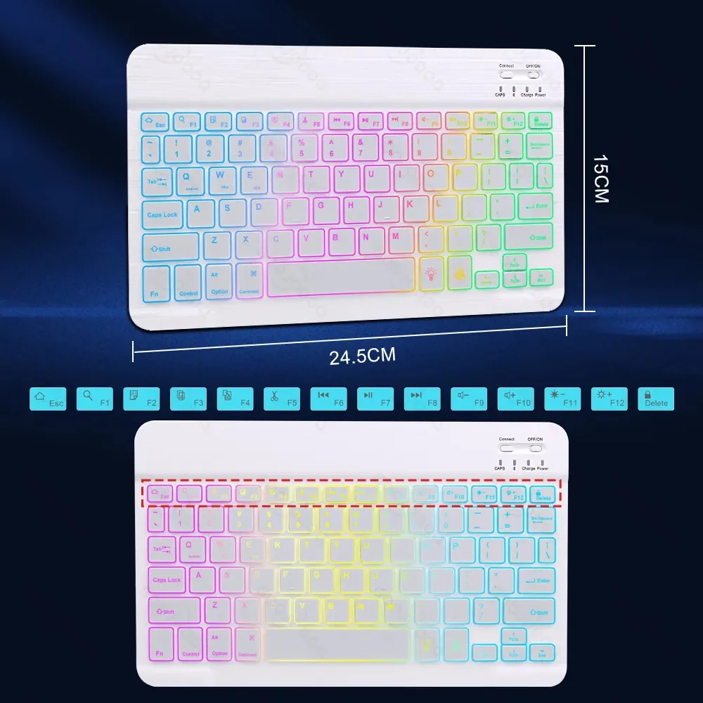 Keyboard Backlit Wireless Bluetooth