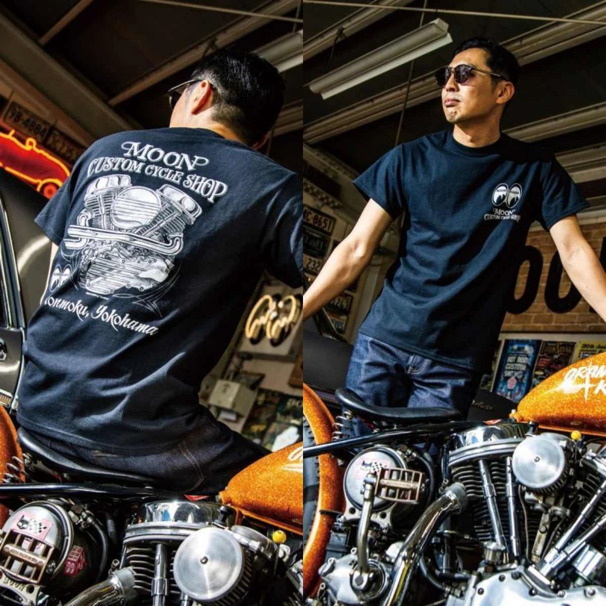 Moon Modified Car Motorcycle Brands T-Shirt Baumwolle Grafik-T-Shirt Herren Damen Sommer Streetwear