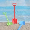 Children Wood Stick Beach Shovel Play House Stainless Steel Pointed Snow Thickened Plastic Shovel Outdoor Toy Kids Gift 6