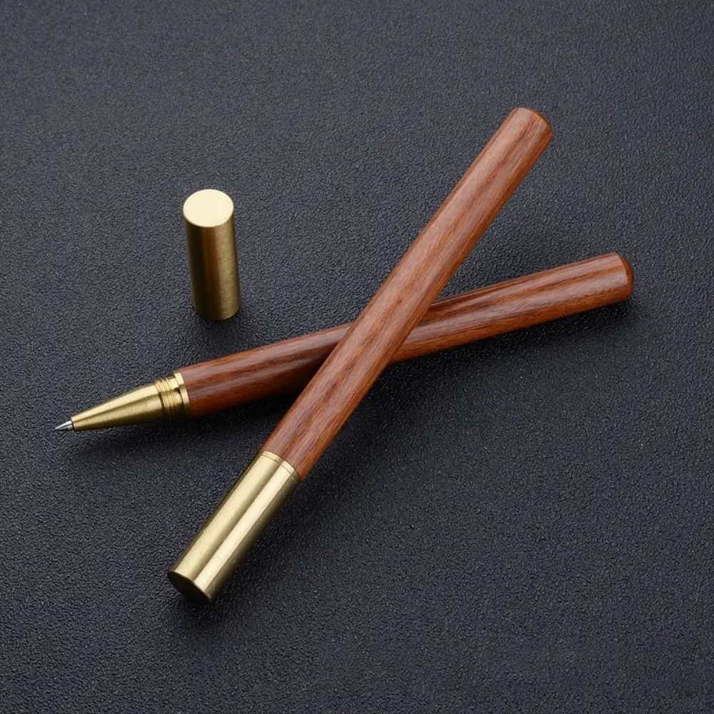 Hochwertige Holz körper Kugelschreiber Messing Business Füll federhalter Studenten Geschenk Gel Stift Schule Bürobedarf – Detail 8
