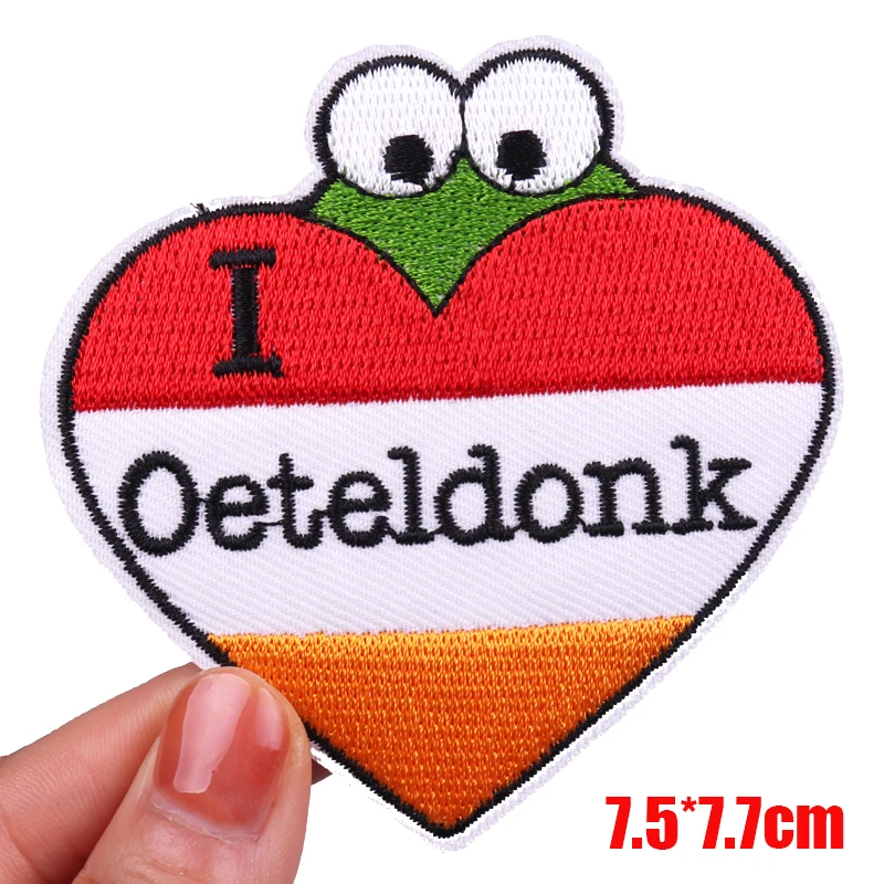 Oeteldonk Embroidered DIY Frog Carnival Iron-On Patch