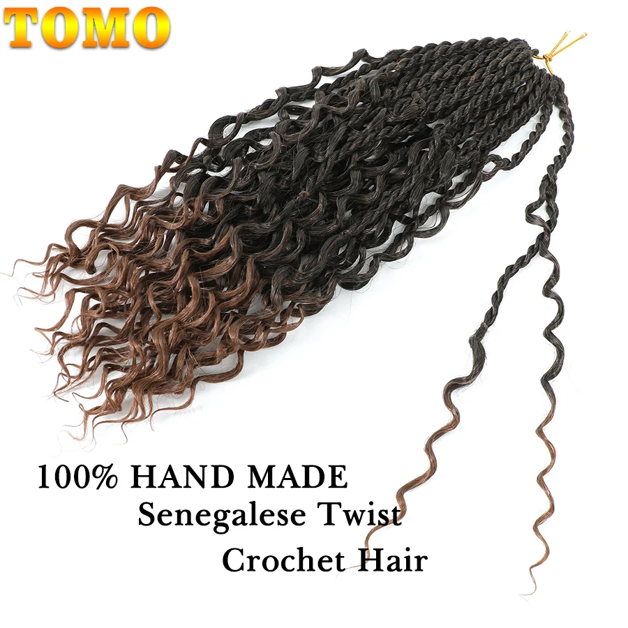 TOMO-cabelo senegalês Twist Crochet para mulheres, trança