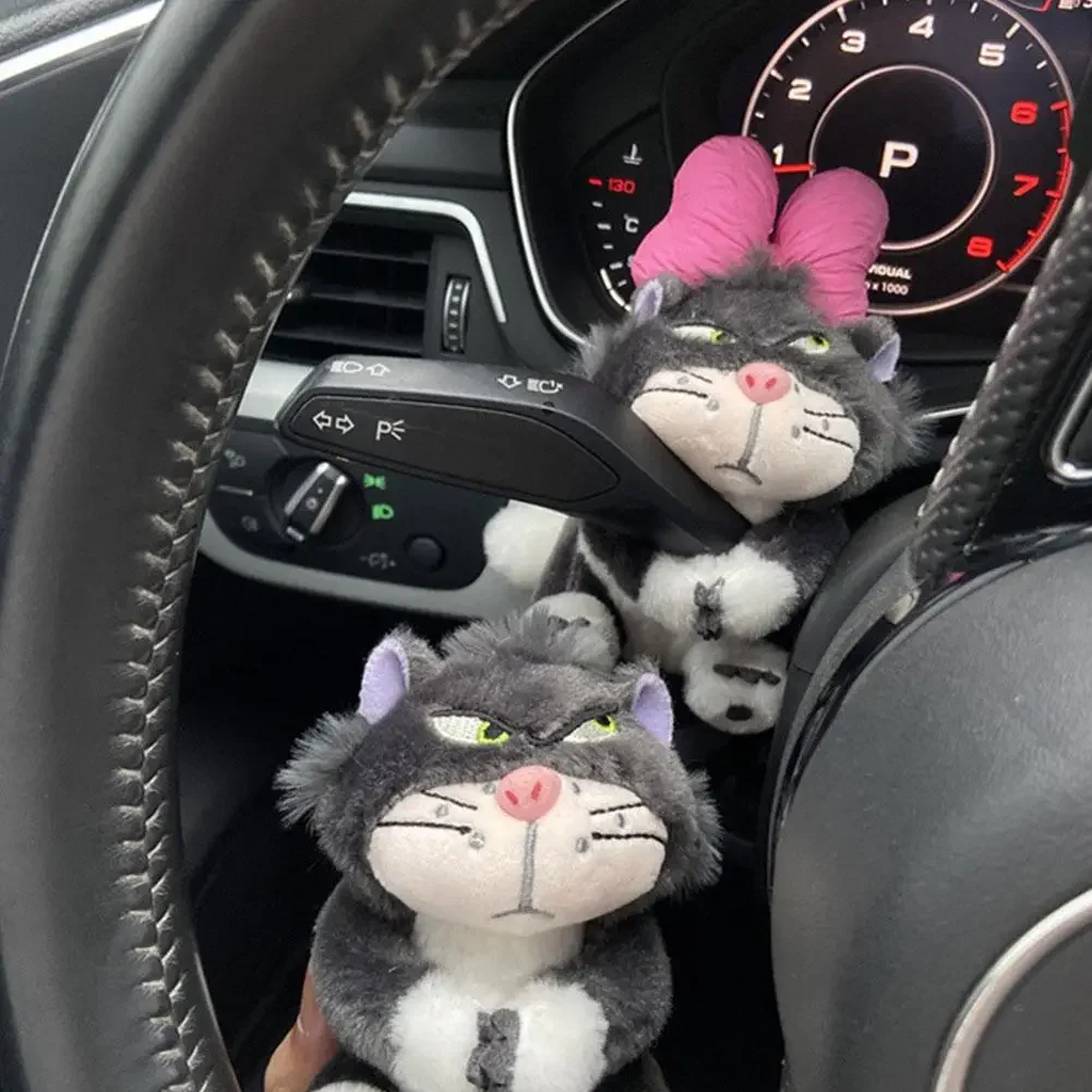 귀여운 고양이 플러시 인형 자동차 앞 유리 와이퍼 장식 홈 데스크 장식품 창조적 인 선물 홈 장식 액세서리