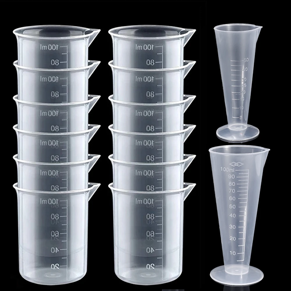 100ml Measuring Cup Transparent Scale Plastic Graduated Measuring Cups