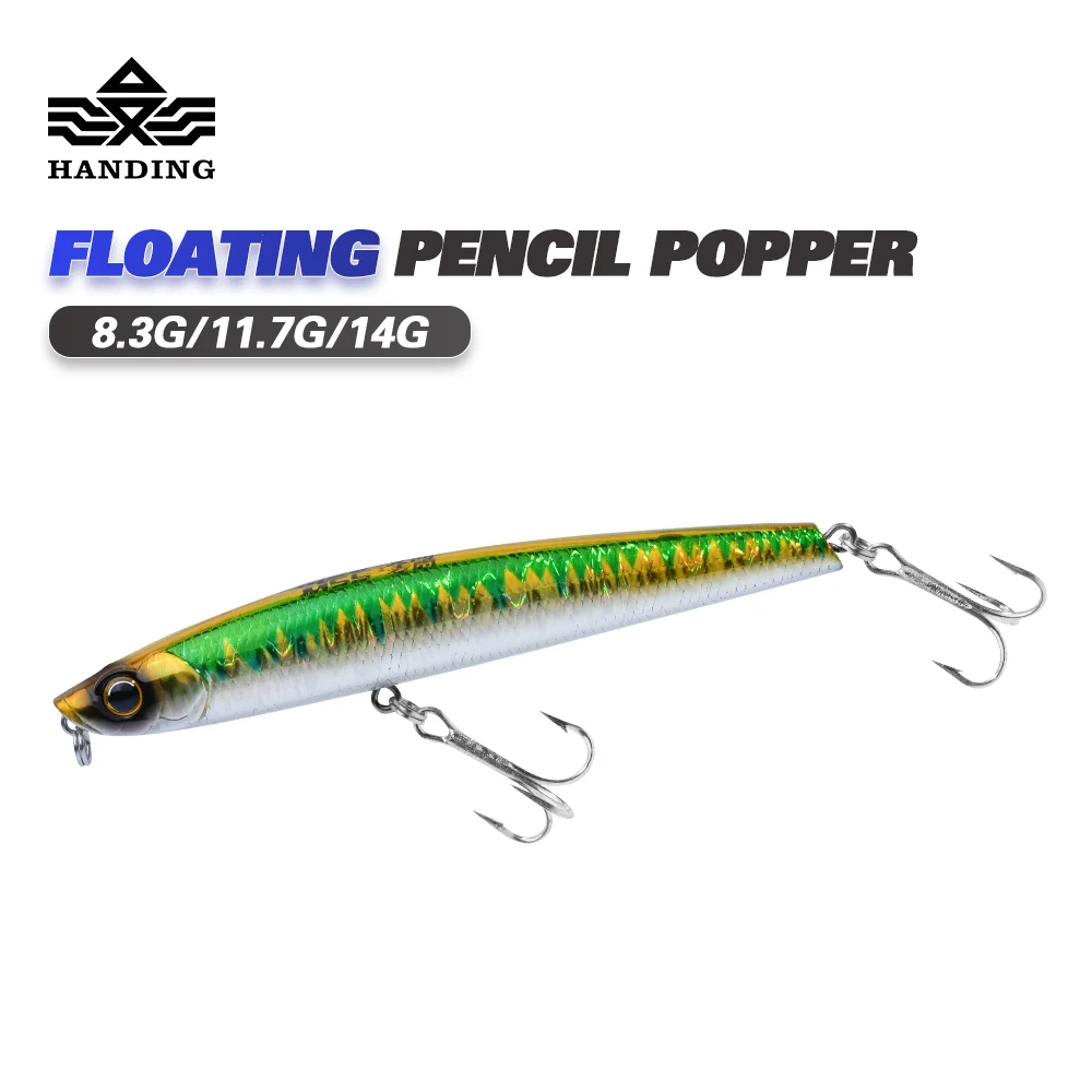 HANDING Floating Pencil Popper Sinking Pencil 8.8/10.7cm Hard Bait Topwater  Plopper Lures Jerk Bait for Freshwater/Saltwater
