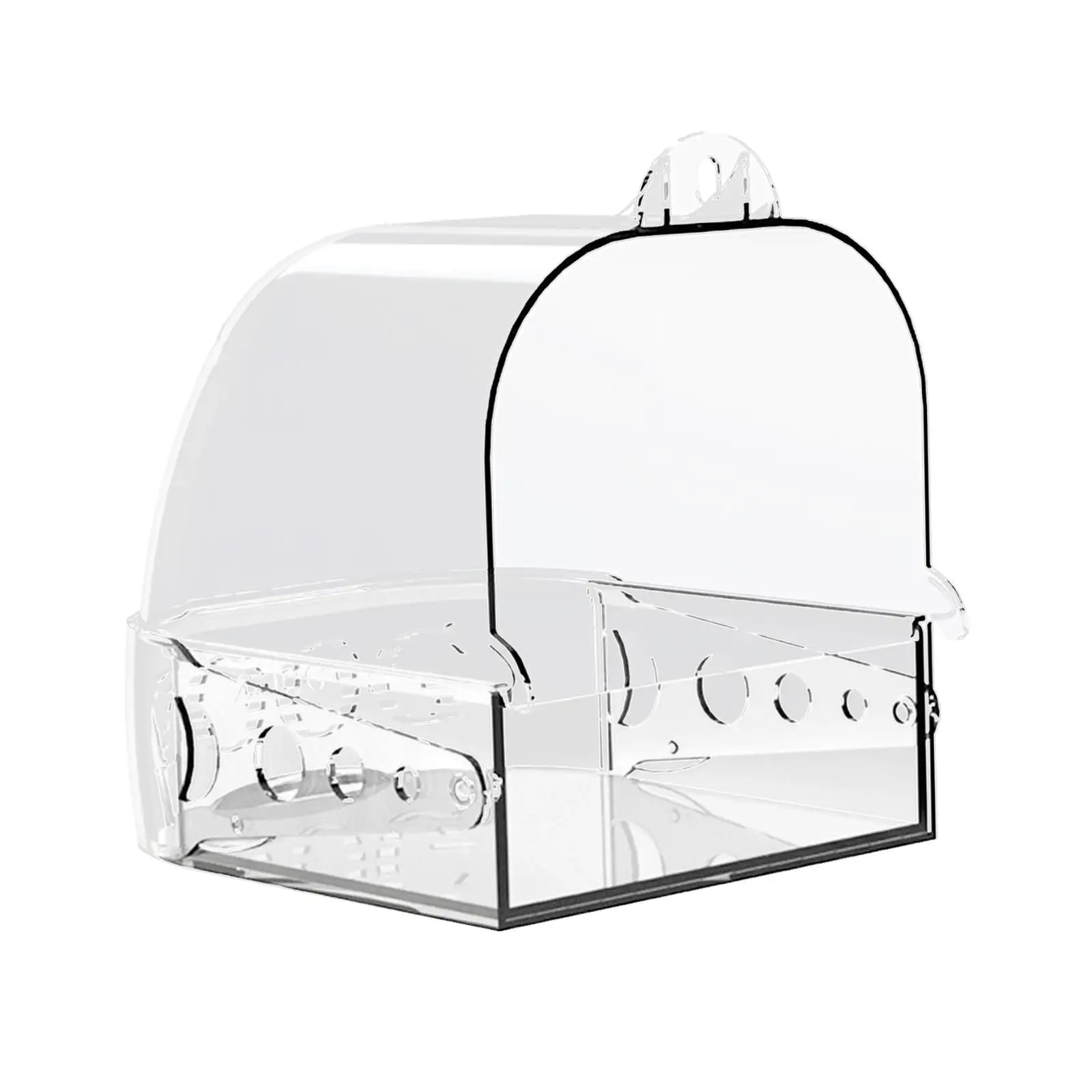 Title 3, Bird Bath No Leaks Clear Bird Shower Box Caged ...