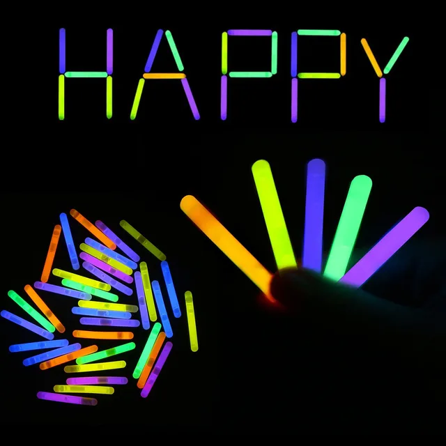 Mini Glow Sticks Random Colors Toys Party Favors For Kids Easter Basket Christmas Halloween Children's Party Toys 10ml Gifts 5