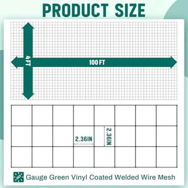 Heavy Duty Garden Fencing Roll for Garden Protection 16 Gauge Galvanized Welded Wire Fence with PV