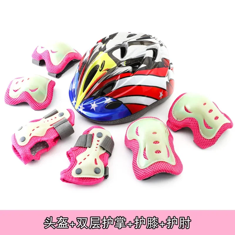 

Children's and Men's Roller Skating and Skating Protector Set Skateboard Knee Protection Bike Balance Car Helmet