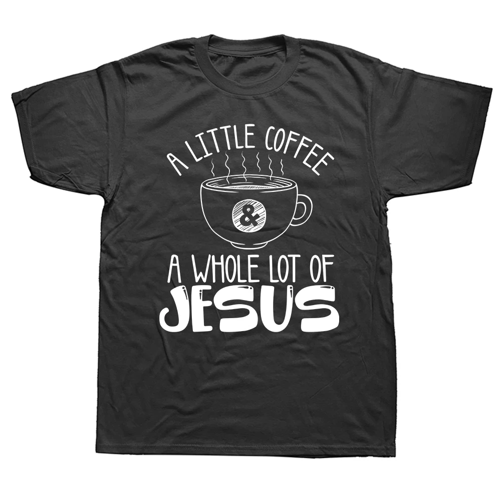 Lustiges Kaffee-Kunst-T-Shirt aus reiner Baumwolle mit witziger Grafik, kurzärmelig, humorvolles Streetwear-Tee, locker geschnittene Kleidung für Männer und Frauen