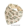 Baby Bibs Bandana Muslin Drooling Bib for Infant 0-1Year Baby Teething Soothe Towel High Absorbent Stylish Floral Bib Dropship 6
