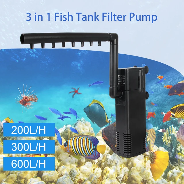 เต่าถังกรอง Submersible น้ํากรองปั๊มต่ําระดับน้ํา Aquarium Fish TANK ออกซิเจนเพิ่มปั๊ม EU Plug 1