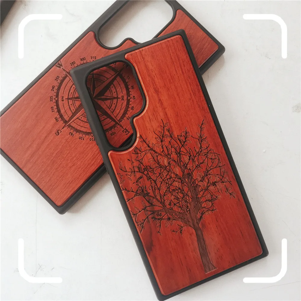 Natural Wood Case For Samsung Galaxy S25 Ultra S24 S23 Plus Wood Case For iPhone 16 15 14 13 11 12 Pro 16 Pro Max 6