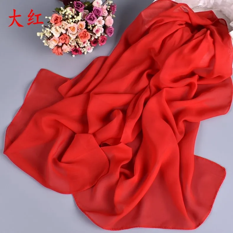 women's long chiffon scarf