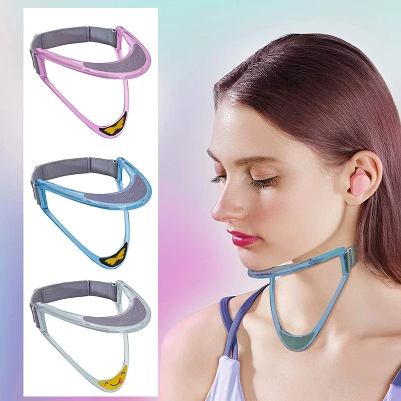 Double Chin Adjustable Cervical Traction Neck Support Spine Posture Correction Neck Trainer Face Lift Device face slimming massager face slimming strap makeup face lift tools facial exerciser