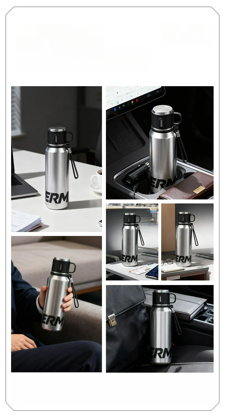 Double Wall Vacuum Insulated Thermos Bottle Stainless Steel Flask Portable Travel Mug With Lid Outdoor Hiking Gym Daily Use