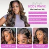 Perruque Highlight en Cheveux Humains Ondulés, Perruques Lace Front 13x6, Perruque Lace Front Ombrée 13x4 Vietnamienne pour Femmes, Perruques Noires 1B/30 230% 6