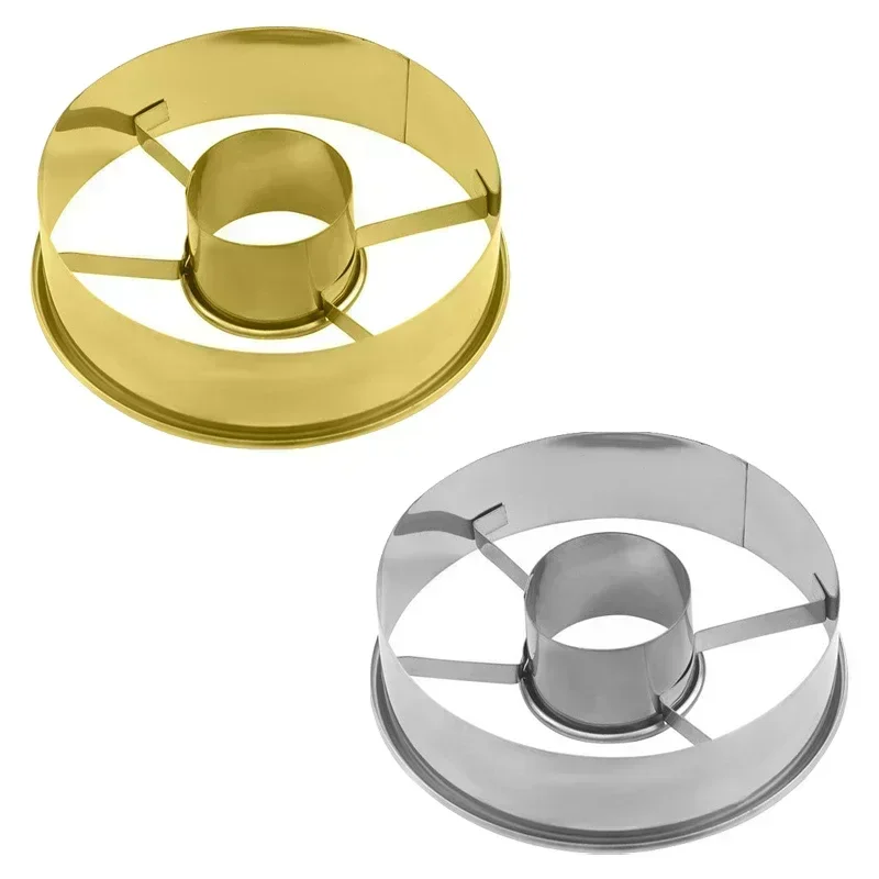 Silver Gold Stainless Steel Donut Mold Doughnut Desserts Bread Cutter Maker Cake Decorating Tools Kitchen Home Baking Supplies